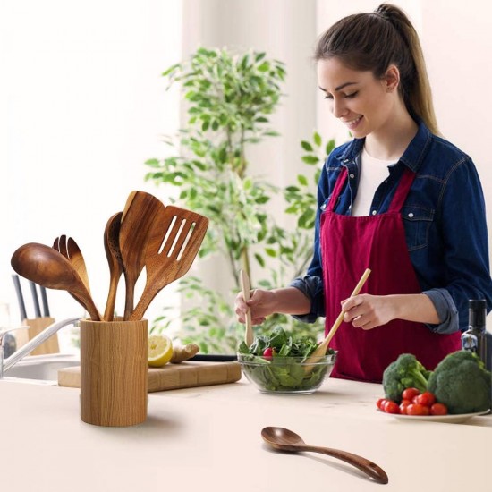 Wooden Utensil Holder